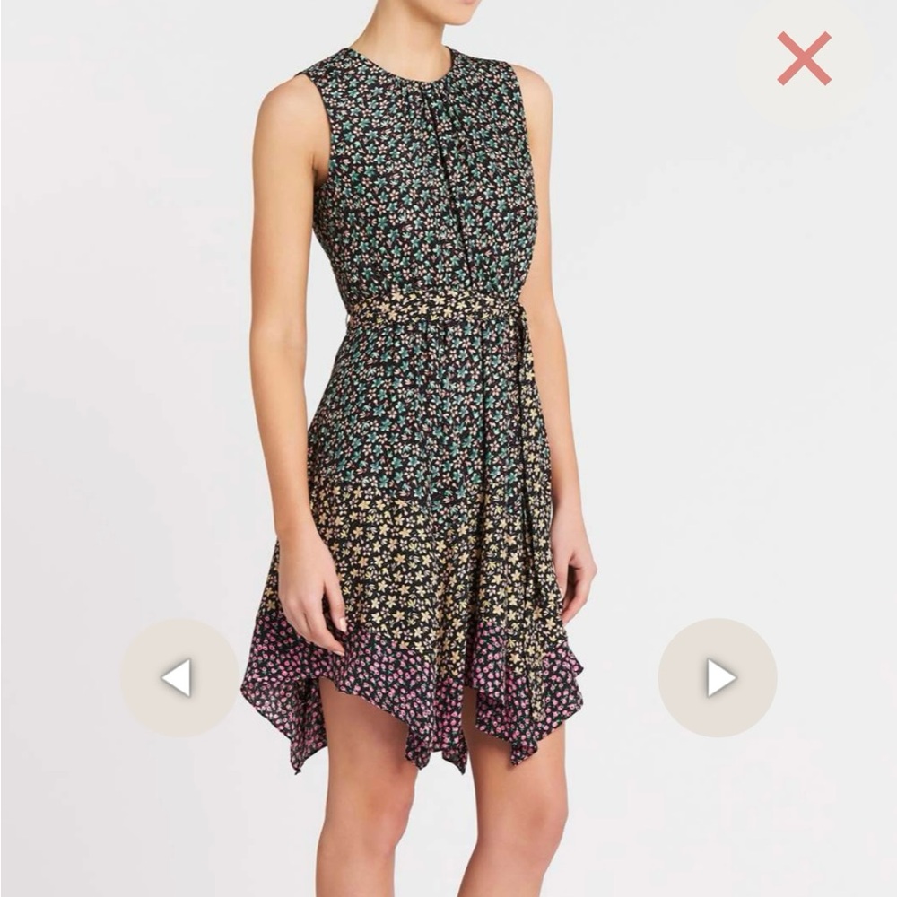 Rebecca Taylor Louisa mixed floral silk dress.  Size XS. Excellent Condition.